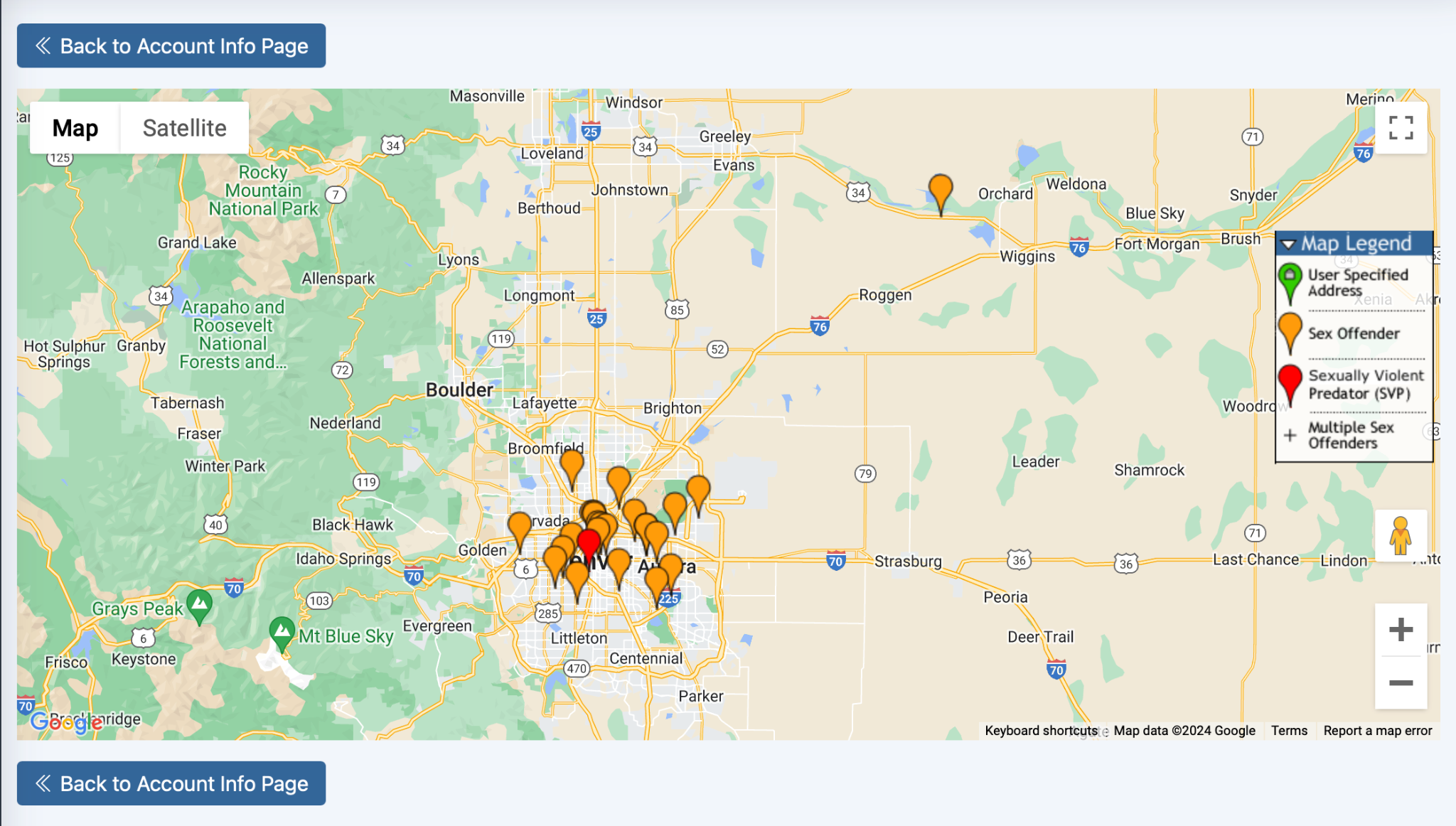 Sex Offender Registries Denver County CO Offender Lists Maps